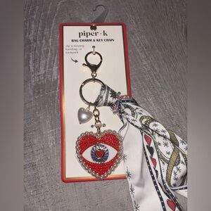 ♥️NWT VIRAL Piper K Evil Eye Heart Bag Charm